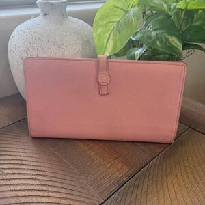 CHANEL Pink Caviar Leather Long Wallet